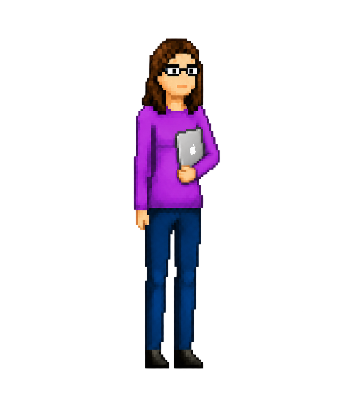 Arista's pixel-art portrait