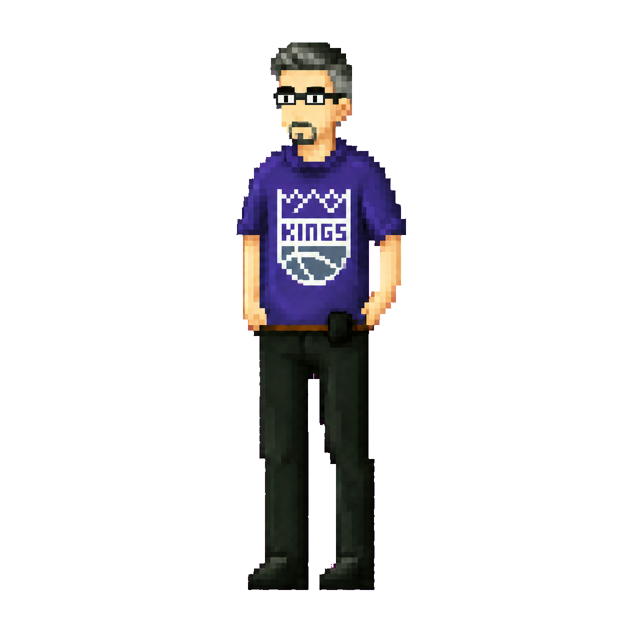 DJ's pixel-art portrait